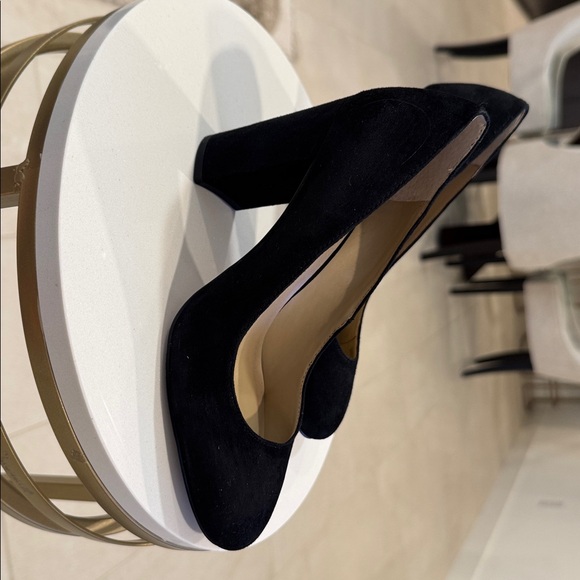 Ann Taylor Block Heel Pumps, S - 5 1/2, Perfect Condition, Black Suede - Picture 6 of 8
